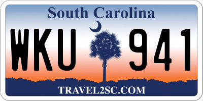 SC license plate WKU941