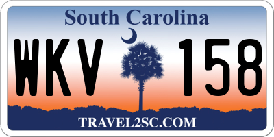 SC license plate WKV158