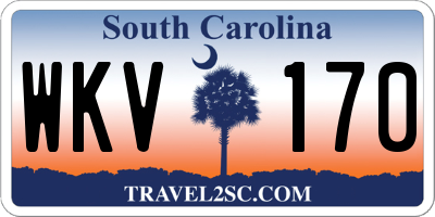 SC license plate WKV170