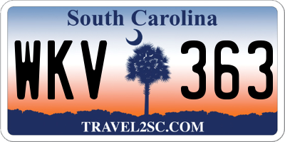 SC license plate WKV363