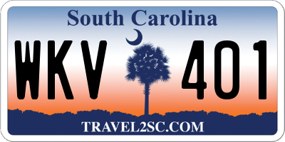 SC license plate WKV401
