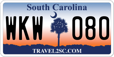 SC license plate WKW080