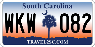 SC license plate WKW082