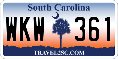 SC license plate WKW361