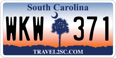SC license plate WKW371