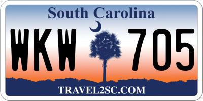 SC license plate WKW705
