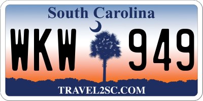 SC license plate WKW949