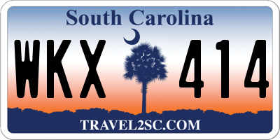 SC license plate WKX414