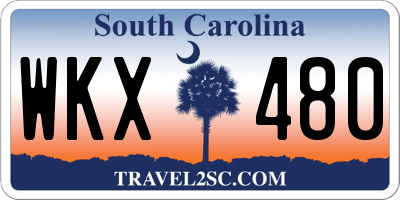 SC license plate WKX480