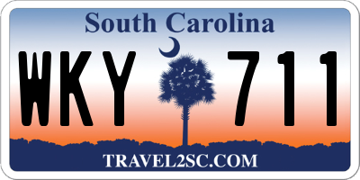 SC license plate WKY711