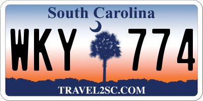 SC license plate WKY774