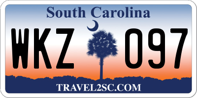 SC license plate WKZ097