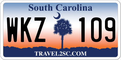 SC license plate WKZ109