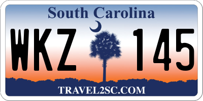 SC license plate WKZ145