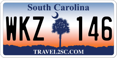SC license plate WKZ146