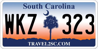 SC license plate WKZ323