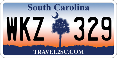 SC license plate WKZ329