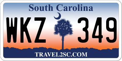 SC license plate WKZ349