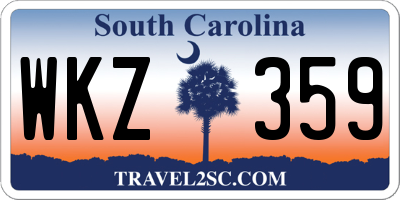 SC license plate WKZ359