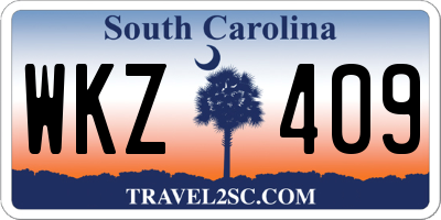 SC license plate WKZ409