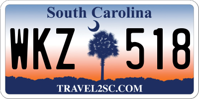 SC license plate WKZ518