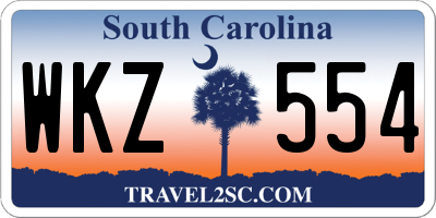 SC license plate WKZ554