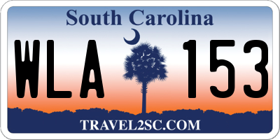 SC license plate WLA153