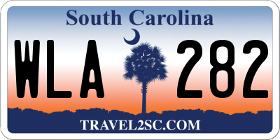 SC license plate WLA282