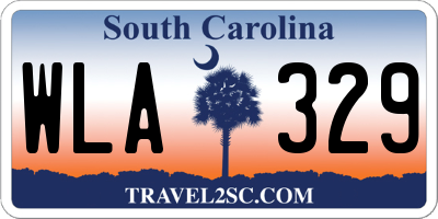 SC license plate WLA329