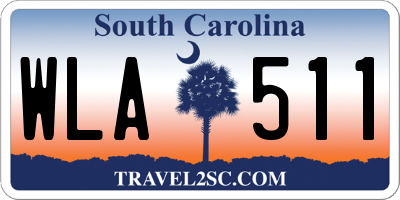 SC license plate WLA511