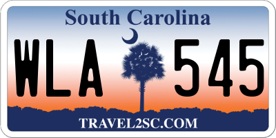 SC license plate WLA545