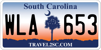 SC license plate WLA653