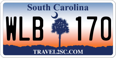 SC license plate WLB170