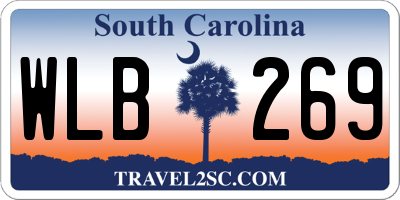SC license plate WLB269