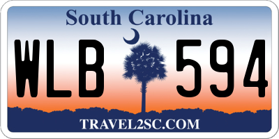 SC license plate WLB594