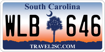 SC license plate WLB646