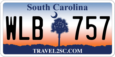 SC license plate WLB757