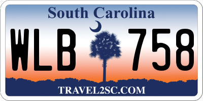 SC license plate WLB758