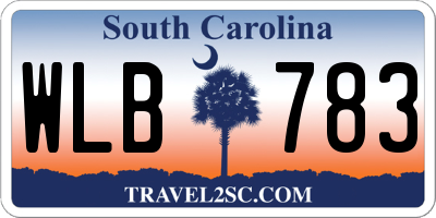 SC license plate WLB783