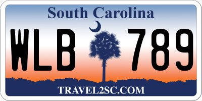 SC license plate WLB789