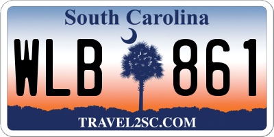 SC license plate WLB861