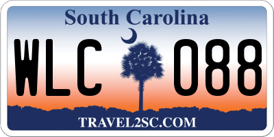 SC license plate WLC088