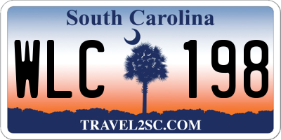 SC license plate WLC198
