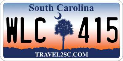 SC license plate WLC415