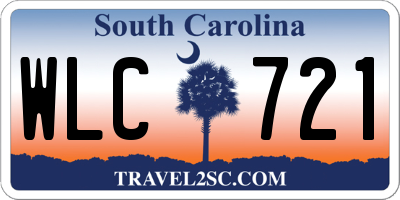 SC license plate WLC721