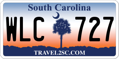 SC license plate WLC727