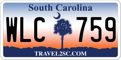 SC license plate WLC759