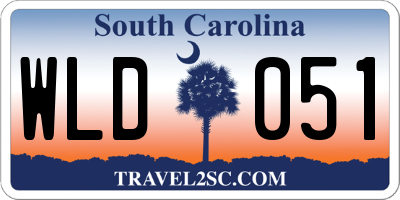 SC license plate WLD051