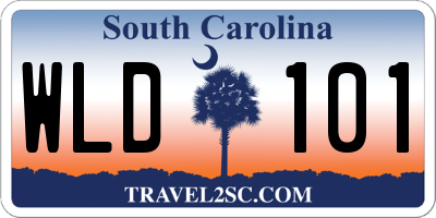 SC license plate WLD101