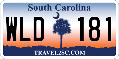 SC license plate WLD181